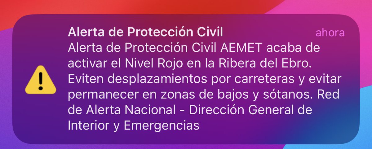 SoydeZaragoza's tweet photo. ⚠️⚠️ AVISO DE PROTECCIÓN CIVIL A TODA LA POBLACIÓN DE ZARAGOZA Y LA RIBERA DEL EBRO ⚠️⚠️ https://t.co/oMhskADtso