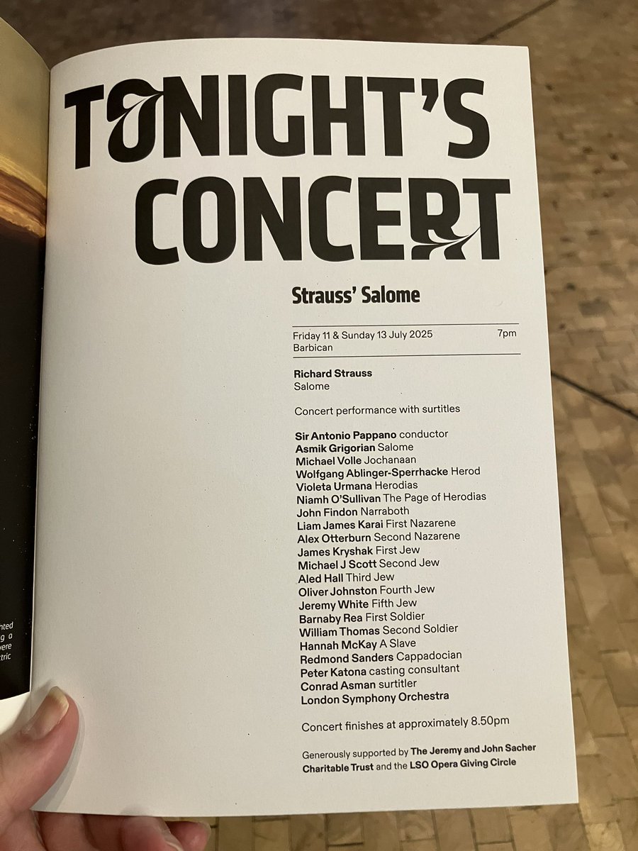 Adrian_Specs's tweet image. Spectacular ‘Salome’ from LSO/Pappano at the Barbican this evening. Asmik Grigorian astonishing in the title role but all the soloists were firing on extra cylinders &amp;amp; the orchestra threatened to dislodge the circle. Immense!