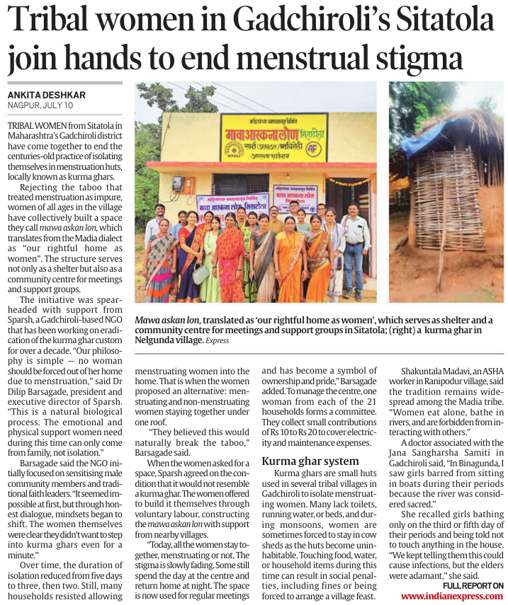 TapanKumar750's tweet photo. #Women from Madia Tribe finally comes to term with modernity regarding elimination of the age-old taboo of isolating themselves from their family to Kurma Ghars during menstruation. https://t.co/bhhzBy8EXk