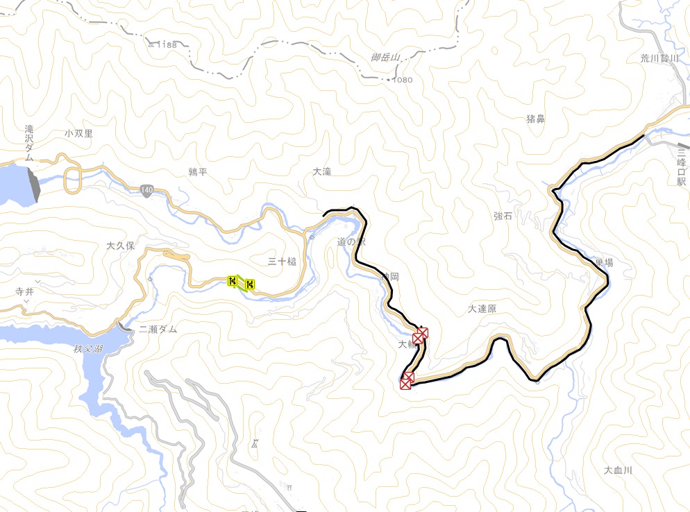 ◇お知らせ◇
昨晩、国道140号線大輪地内で落石があり、秩父鉄道三峰口駅入り口～秩父市役所大滝総合支所の間が通行止めとなっております。
現在のところ復旧の目途はたっておりません。
お出かけの際はご注意ください
※詳しい状況が分かり次第随時お知らせいたします
引用：jartic.or.jp