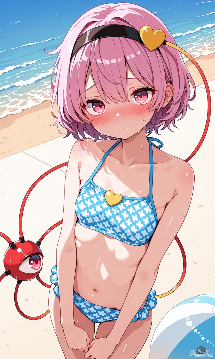 #暑さを吹き飛ばせ_みんなで水着ショー 
ねずみ男さん🐀の企画に続けて参加୧(&gt;ᴗ&lt; )୨💕

14～16の衣装
エレン・ジョー、喜多川マリン、古明地さとり

コンプリート୧(&gt;ᴗ&lt; )୨💕
12のwrap bikiniと13のoff shoulder bikiniがどうしても作れなかったー。

AIイラスト #AIイラスト好きさんと繋がりたい