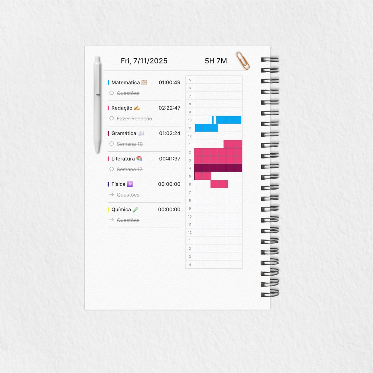 Yohanstudytwt's tweet image. Boa noite, Study! 👋
Hoje o dia foi meio instável
ᯓ★ Saldo de hoje 🧾: 5H7
ᯓ★ Matérias:
• Matemática + questões
• Redação
• Gramática
• Literatura
ᯓ★ Outros:
• Gym