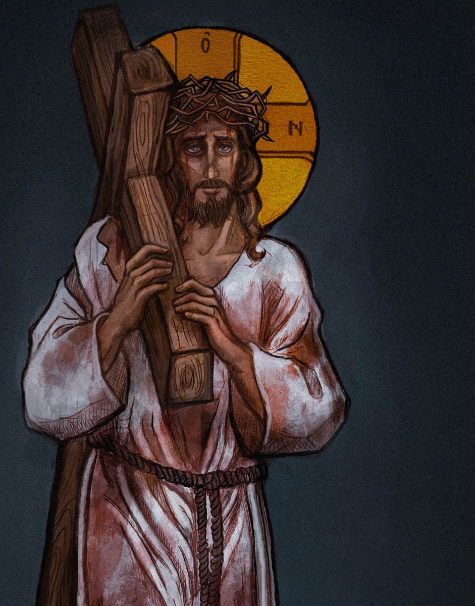 changed the halo so repost 🫡

"He bore His own cross to the place called the Place of a Skull, which in Aramaic is called Golgotha.”