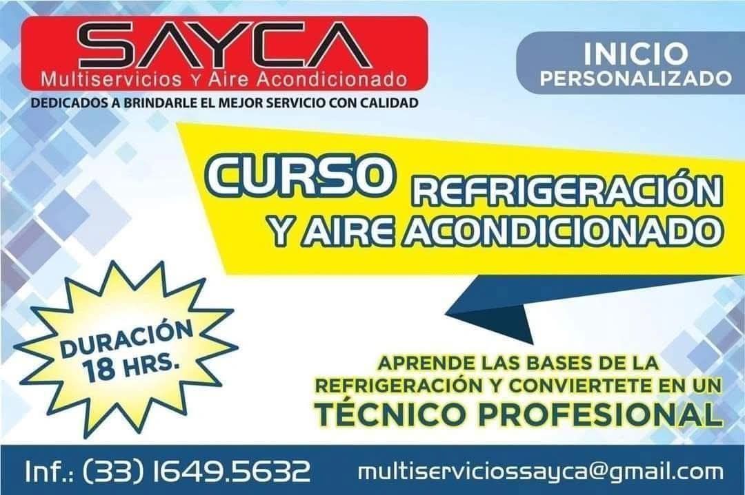 AireSayca's tweet photo. @seguidores 
Aprovecha  promoción única COSTO POR PERSONA *$2,200 +IVA* (en caso de requerir factura).*vigente hasta el 14 de Julio*  en el Curso de Refrigeración y Aire Acondicionado: Curso en grupo de cupo limitado, de 18-22 horas (l-v)
INSCRIBETE. Inf. Tel/whats 3316495632 https://t.co/m37Jr4t3Fi