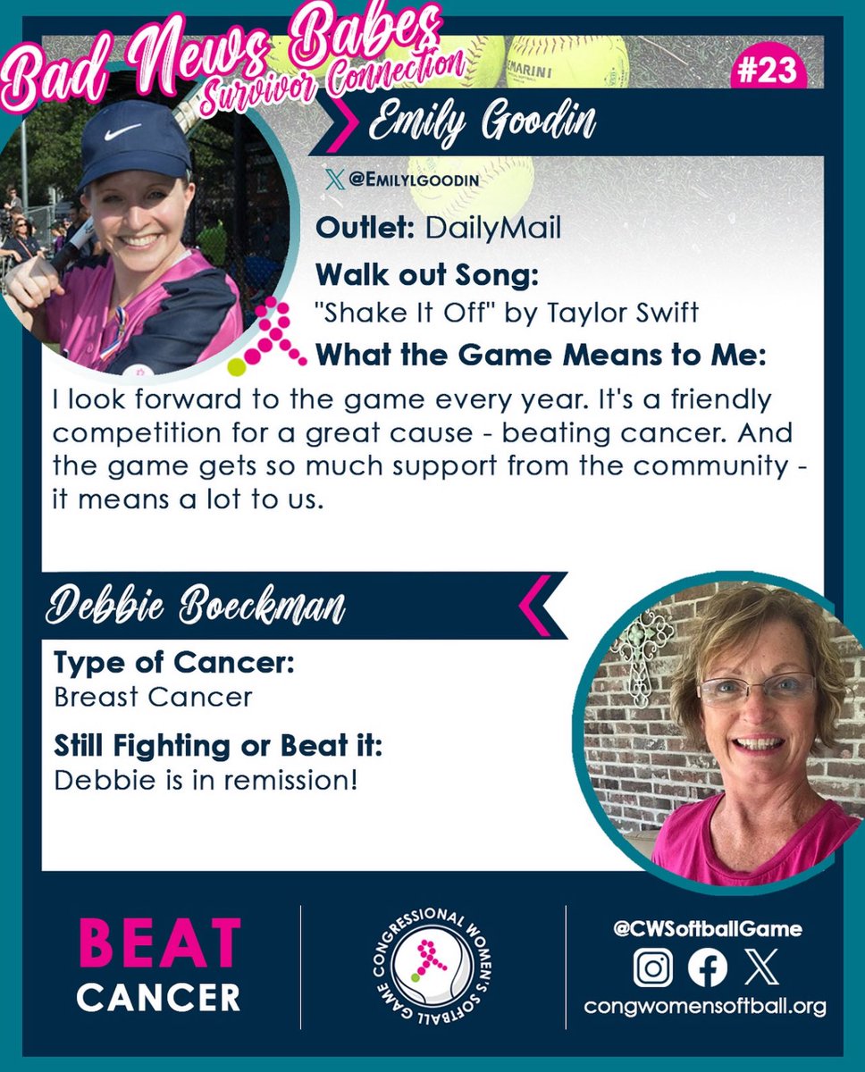 Emilylgoodin's tweet image. Less than a week until the congressional softball game. Come out to Audi Field on July 16th and watch us beat cancer and beat Congress
gofevo.com/event/2025CWSG