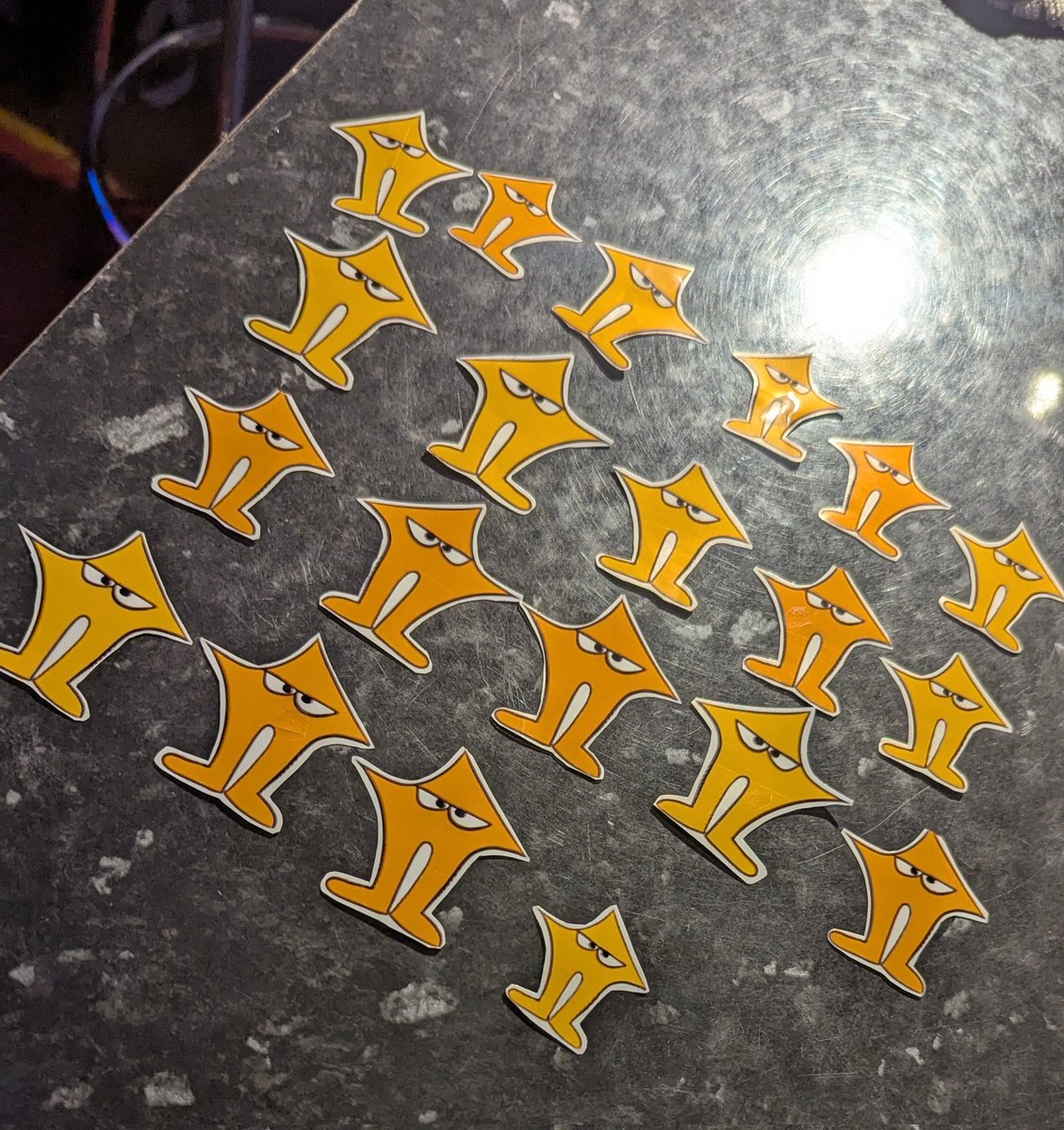 TheUnusualLee's tweet image. Wanted to say goodbye to my old printer by making an original Star walker sticker army