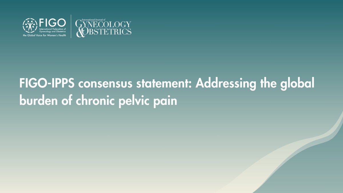 IJGOLive's tweet image. Chronic pelvic pain affects roughly 1 in 4 women worldwide.

From @PelvicPainOrg and @FIGOHQ Division of Benign Surgery, this global statement calls for better care and more research on chronic pelvic pain.

Read #OA: doi.org/10.1002/ijgo.7…

#pelvicpain #chronicpelvicpain