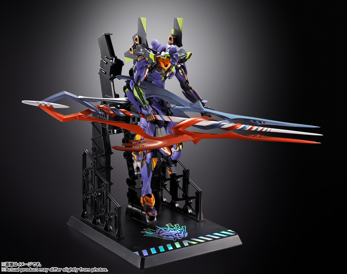 Bandai celebrates the 30th anniversary of the "Evangelion" series with this awesome "Metal Build" figure of Evangelion Test Type-01 with the Spear of Gaius!

Pre-order now! galactictoys.com/products/pre-o…