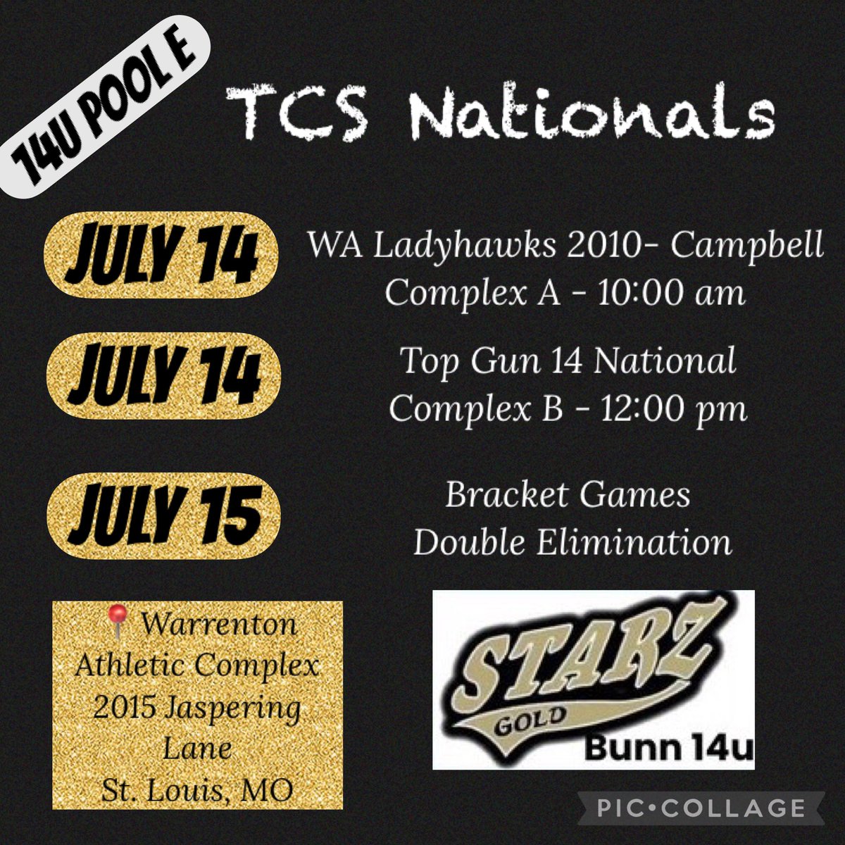 I’m so excited to be back with my team this weekend in Missouri! Here’s our game schedule for the week 👇🏼<a href="/StarzGold/">StarzGold</a>_14u @StarzGold <a href="/CoachBrandon24/">Brandon Perks</a> <a href="/tairiaflowers/">Tairia Flowers</a> <a href="/CoachCassady/">Paige Cassady</a> <a href="/StaceyNuveman/">Stacey Nuveman Deniz</a> <a href="/TexasCoachWhite/">Mike White</a> <a href="/jtgasso/">JT Gasso</a> <a href="/CaitlinLowe/">Caitlin Lowe</a> <a href="/JessicaAllister/">Jessica Allister</a> <a href="/CoachSowderLBSU/">Kim Sowder</a>