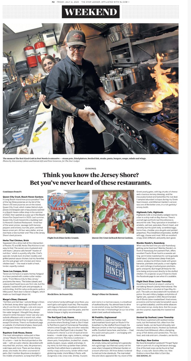 petegenovese's tweet image. No one knows the Jersey Shore like I do. Hundreds - thousands - of stories, two books, and so on. Here's a three-page spread in today's Star-Ledger (a shout-out to the editors who put it together). Do you have a favorite under-the-radar Shore restaurant? Come on, give it up!