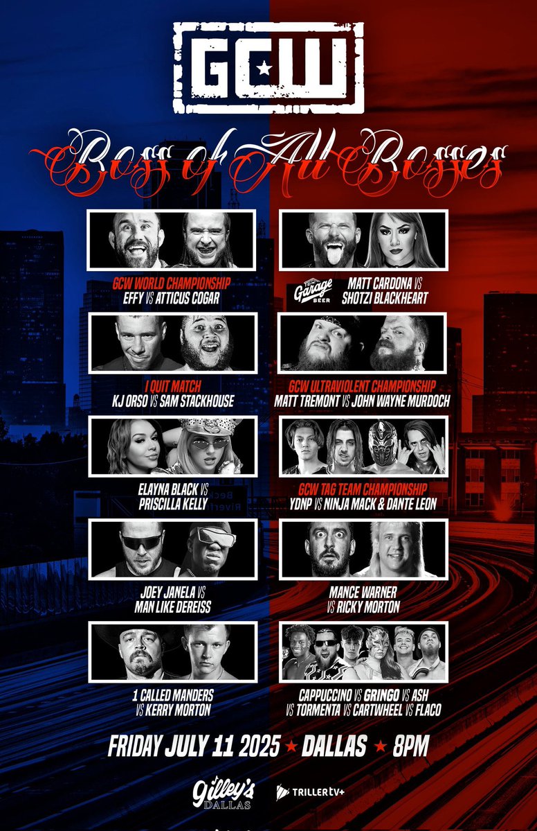 Just got to Dallas! We are putting on a BANGER of a show tonight SHEEEEEEESH #GCWBoss 🇺🇸