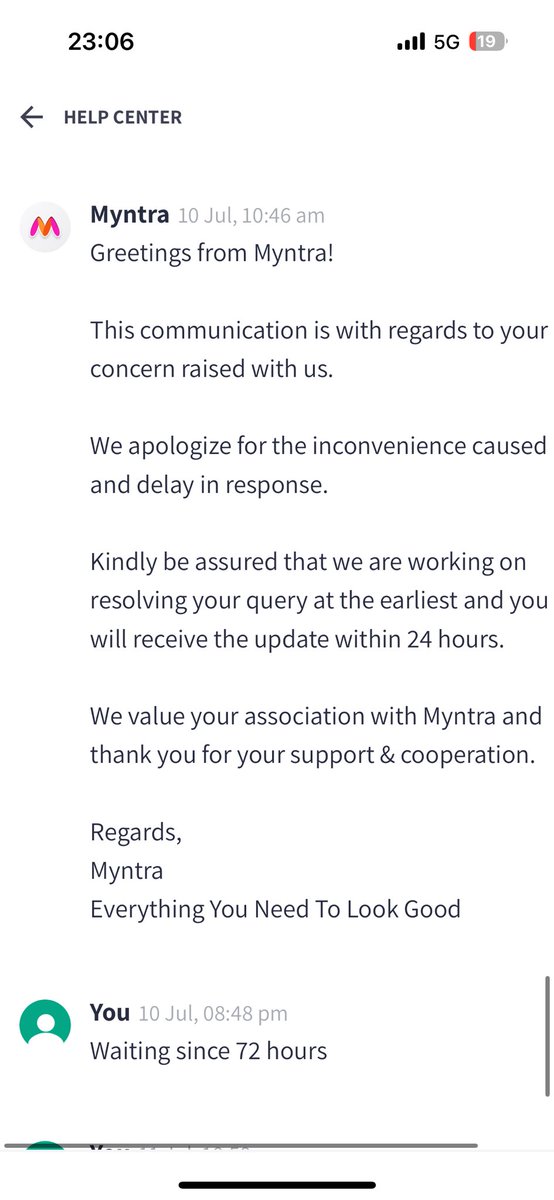 Adtkothari's tweet photo. @myntra @MyntraSupport how many 24 hrs do you need, it has been 14 days. https://t.co/So9Ezeclds