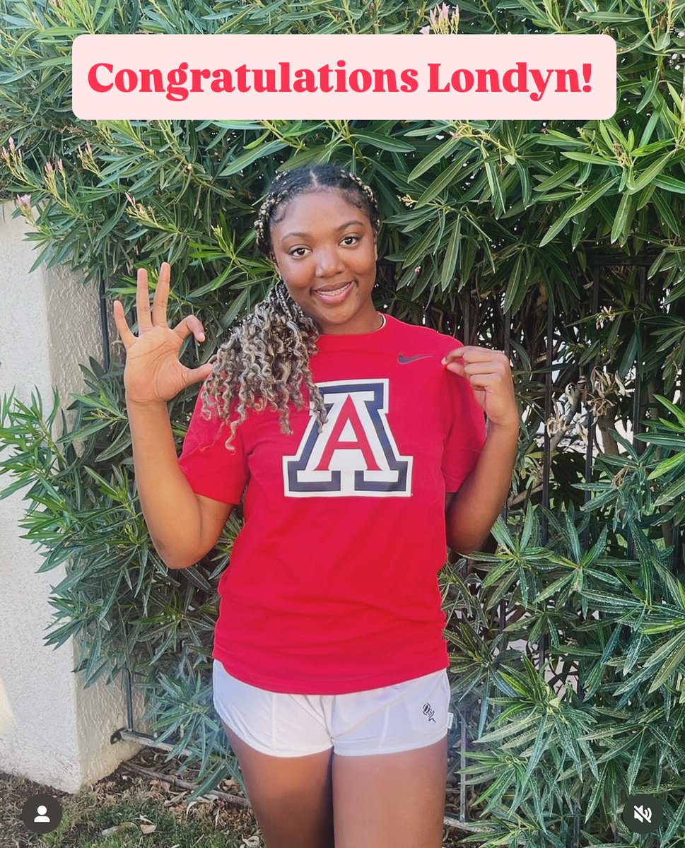 Congratulations Londyn on your commitment to Arizona! I am so proud of you! The sky is the limit for this girl! Arizona is getting a good one! ❤️🦅🏐#proud#eaglefamily
