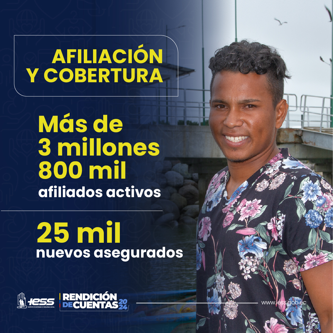 #RendiciónDeCuentasIESS2024 | 📈Aumentamos nuestros afiliados con y sin relación de dependencia, voluntarios y semi contributivos, a través de servicios confiables y eficaces.