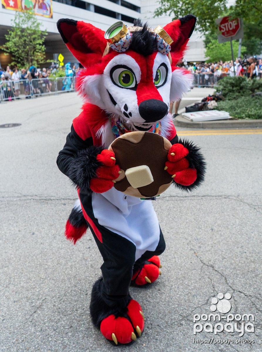 Throwback to #anthrocon 2024 for this #fursuitfriday! I love my pancake plushie :3 
...
📸: PomPomPapaya on FT! 
#fursuitsfriday #fursuit #furry #fur #furryfandom