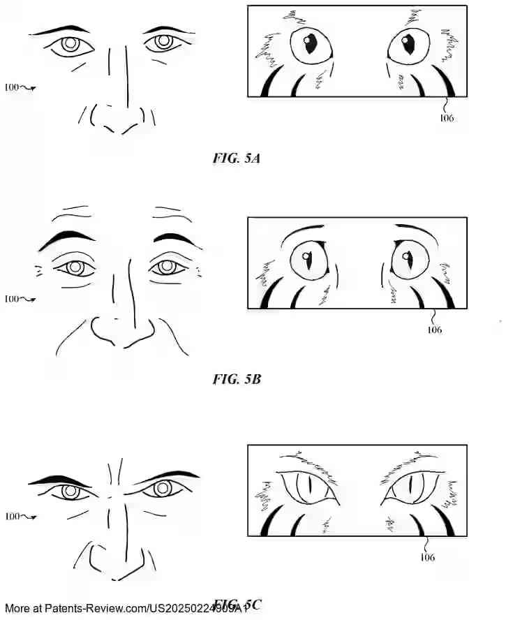 PatentPulse's tweet photo. Introducing Apple's latest patent application #US20250224909A1: a #WearableDevice designed to enhance interaction with #VirtualReality. This head-mounted display features an outward-facing screen, allowing outside observers to see images of the wearer's face or state.
A step forward in immersive tech by $AAPL, bridging the gap between wearers and observers.
#PatentApplication #AugmentedReality #Apple #AppleVision #VisionPro