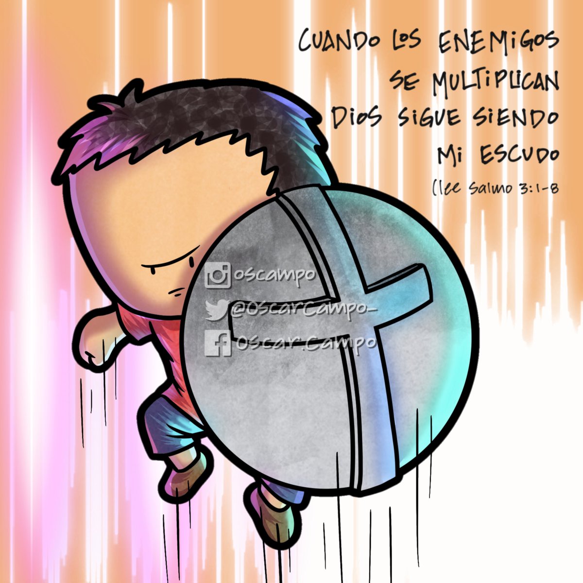 OscarCampo_'s tweet photo. Cuando los enemigos se multiplican, Dios sigue siendo mi escudo. (lee Salmo 3:1-8) #God #Jesus #illustration #wisdomtips #compartiresbendecir #todaysdoodle https://t.co/lvMjFGr17i
