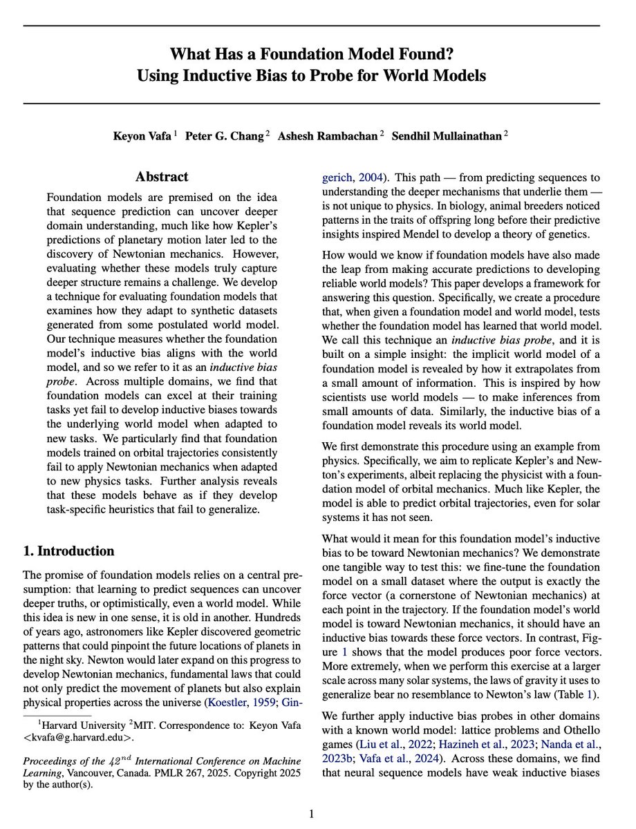 Our paper aims to answer two questions:

1. What's the difference between prediction and world models?
2. Are there straightforward metrics that can test this distinction?

Our paper is about AI. But it's helpful to go back 400 years to answer these questions.
