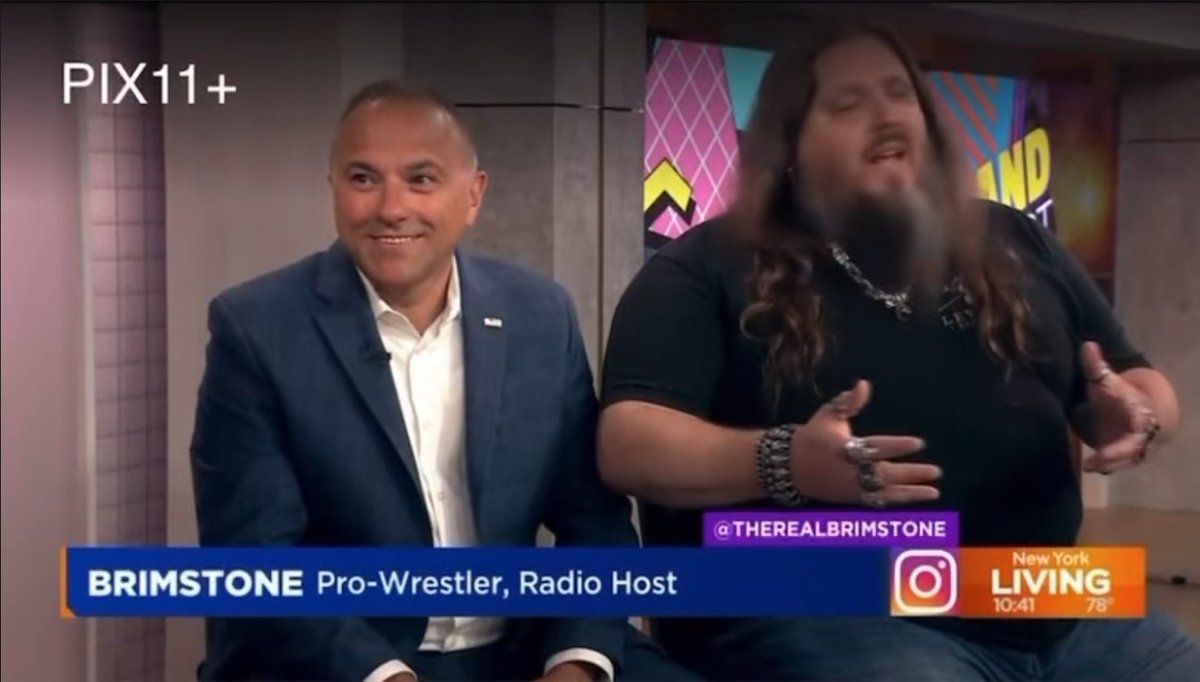 BigBen213's tweet image. My town has been promoting its Long Island Nostalgia Fest event for the better part of this year. Lots of 90s centric activities and bands. Today the mayor went on local TV to promote it with one of the people doing meet and greets. 

Ol&apos; Brim himself.

God help us all.