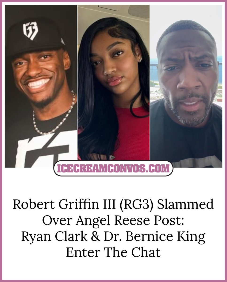 MsXaviB's tweet image. Robert Griffin III (RG3) faces backlash for reposting a racist Angel Reese image. Ryan Clark and Bernice King call him out publicly. 🤦🏾♂️🍦 wp.me/pfXyHC-1i1S
#RG3 #AngelReese #RyanClark #BerniceKing #IceCreamConvos