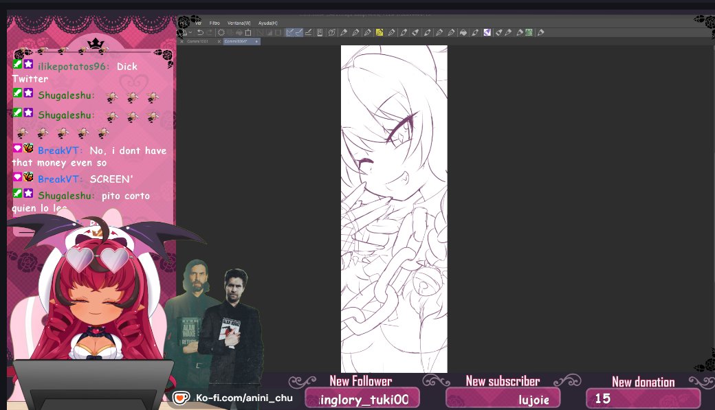 Anini_chu's tweet image. WORKING ON COMMISSIONS 
This time is an english stream uwu 
twitch.tv/anini_chu