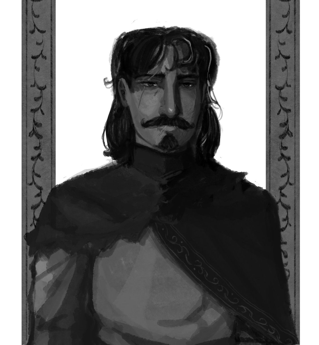 1nterspace's tweet image. Lord Evrard sketch I spent too long on #malevolentpodcast