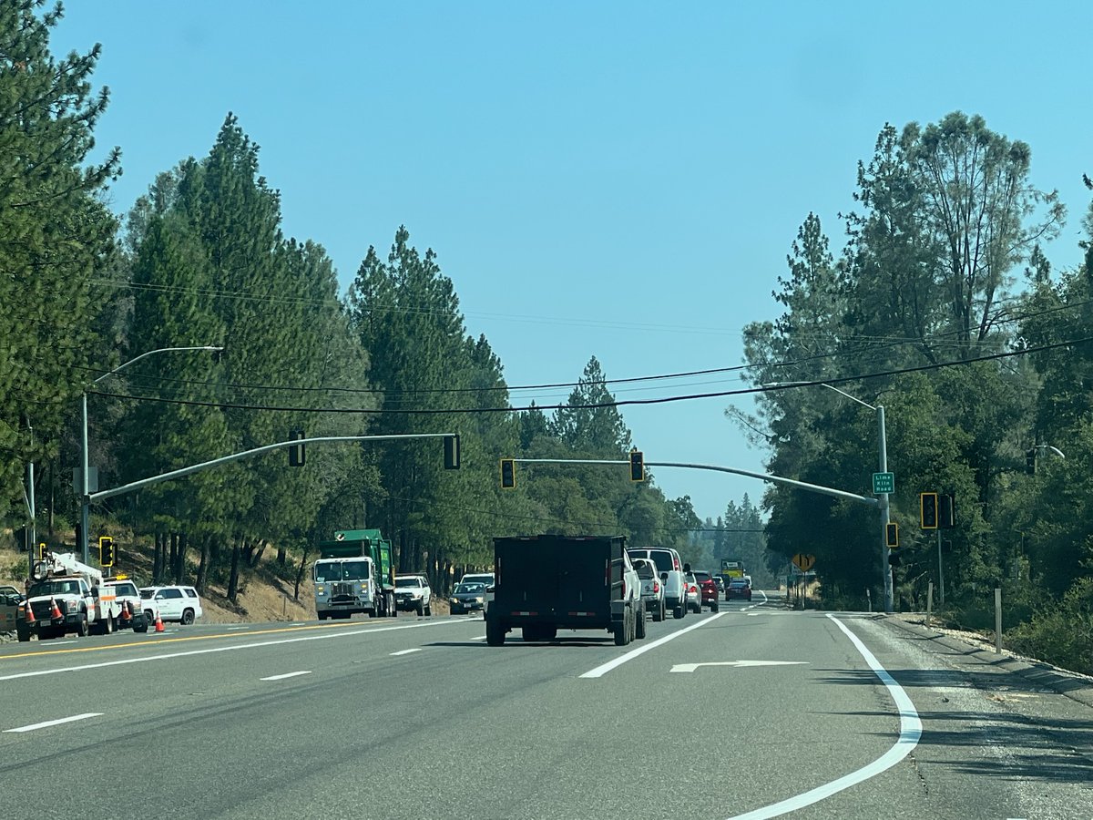 7/11/25 10:30 am. Use caution in the area of SR-49 at Lime Kiln Rd. Due to a power outage, the traffic lights are not working. CalTrans is aware and working on a solution.  Remember, if traffic lights are not working, treat intersection as a 'STOP' sign and use extra caution.