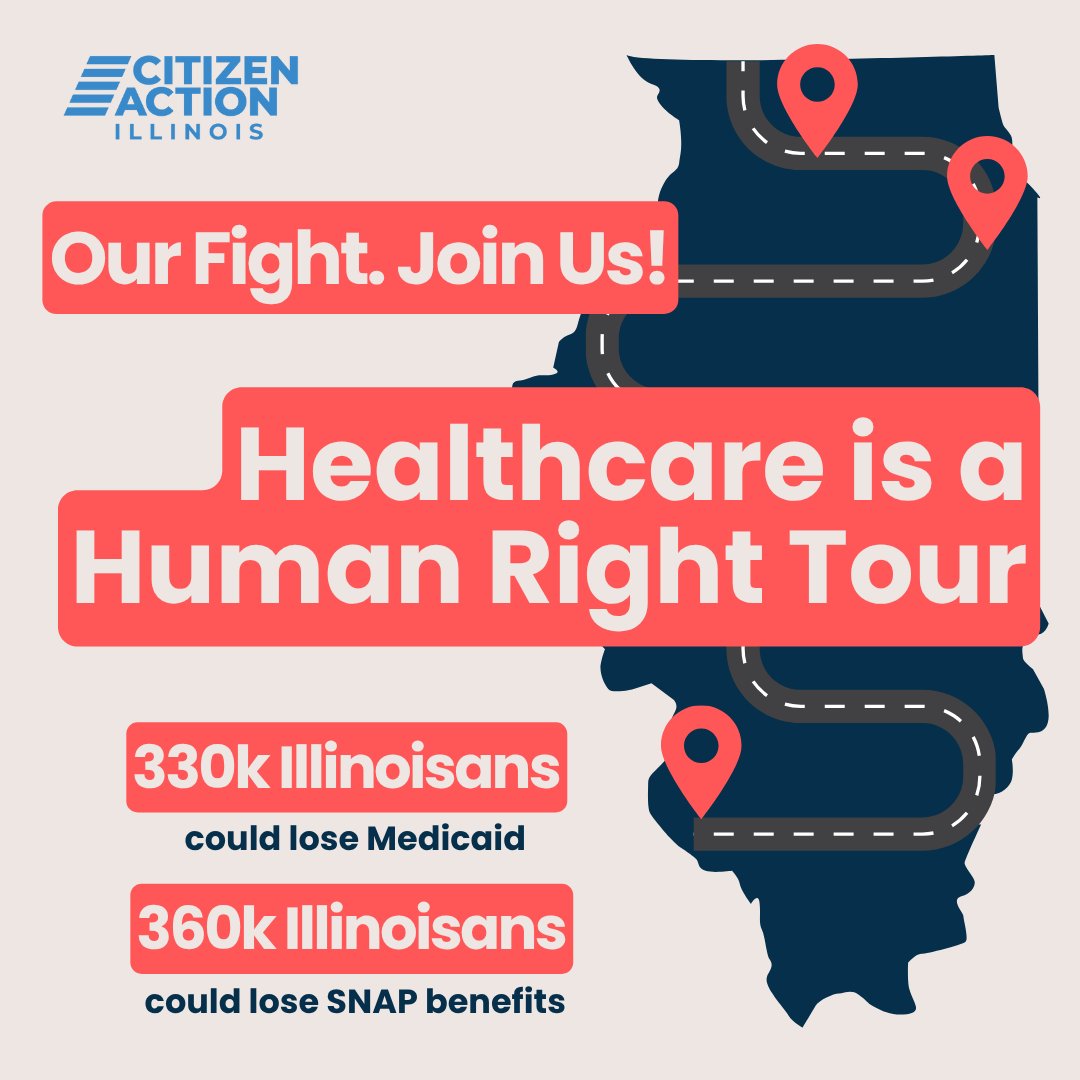CitizenActionIL's tweet image. We&apos;re fired up and ready to fight back for Illinoisans and their healthcare. Join us at one of our upcoming Healthcare is a Human Right Town Halls!

RSVP in our bio!