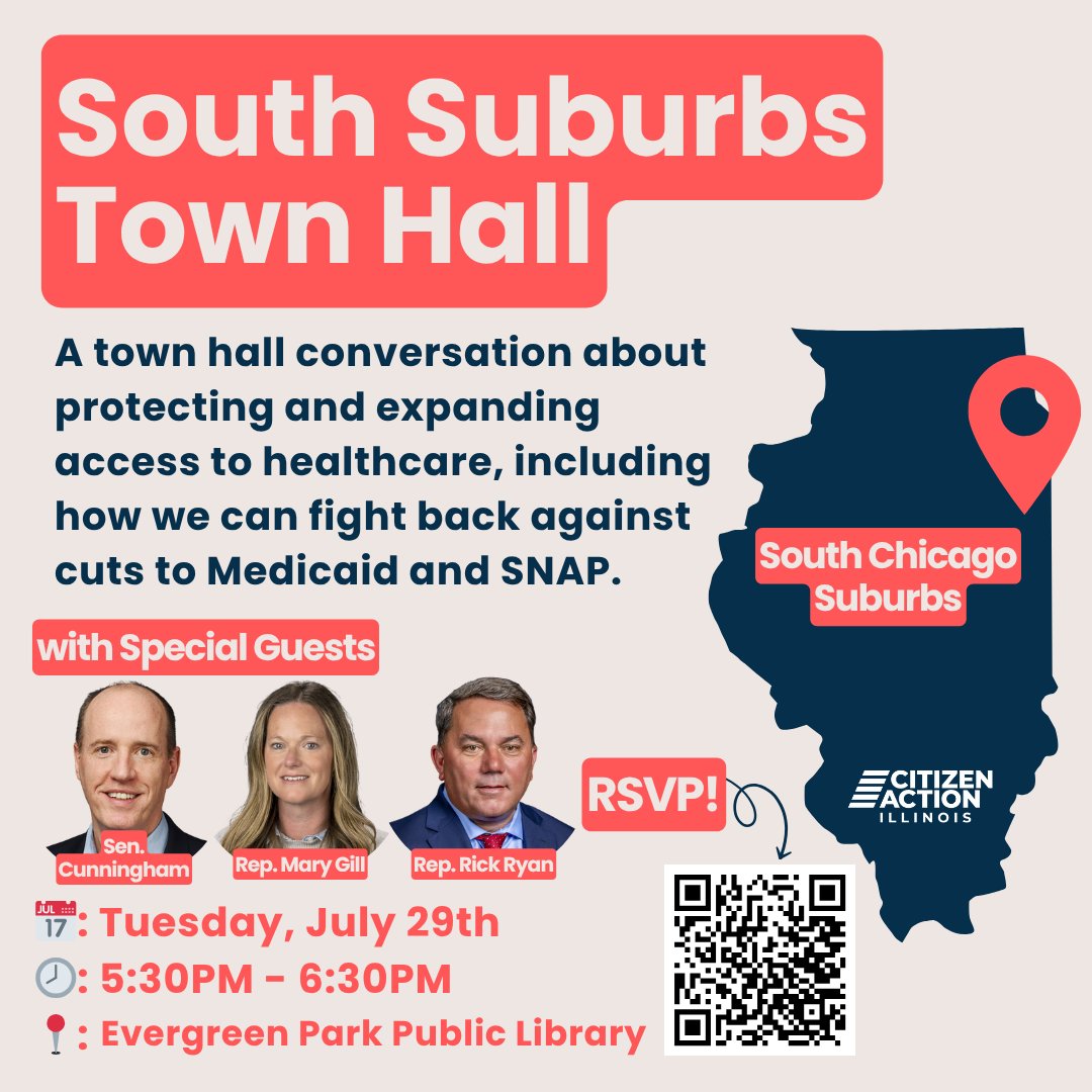 CitizenActionIL's tweet image. We&apos;re fired up and ready to fight back for Illinoisans and their healthcare. Join us at one of our upcoming Healthcare is a Human Right Town Halls!

RSVP in our bio!