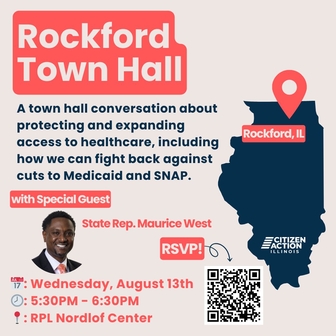 CitizenActionIL's tweet image. We&apos;re fired up and ready to fight back for Illinoisans and their healthcare. Join us at one of our upcoming Healthcare is a Human Right Town Halls!

RSVP in our bio!