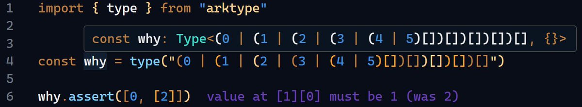 TypeScript + runtime = ArkType
