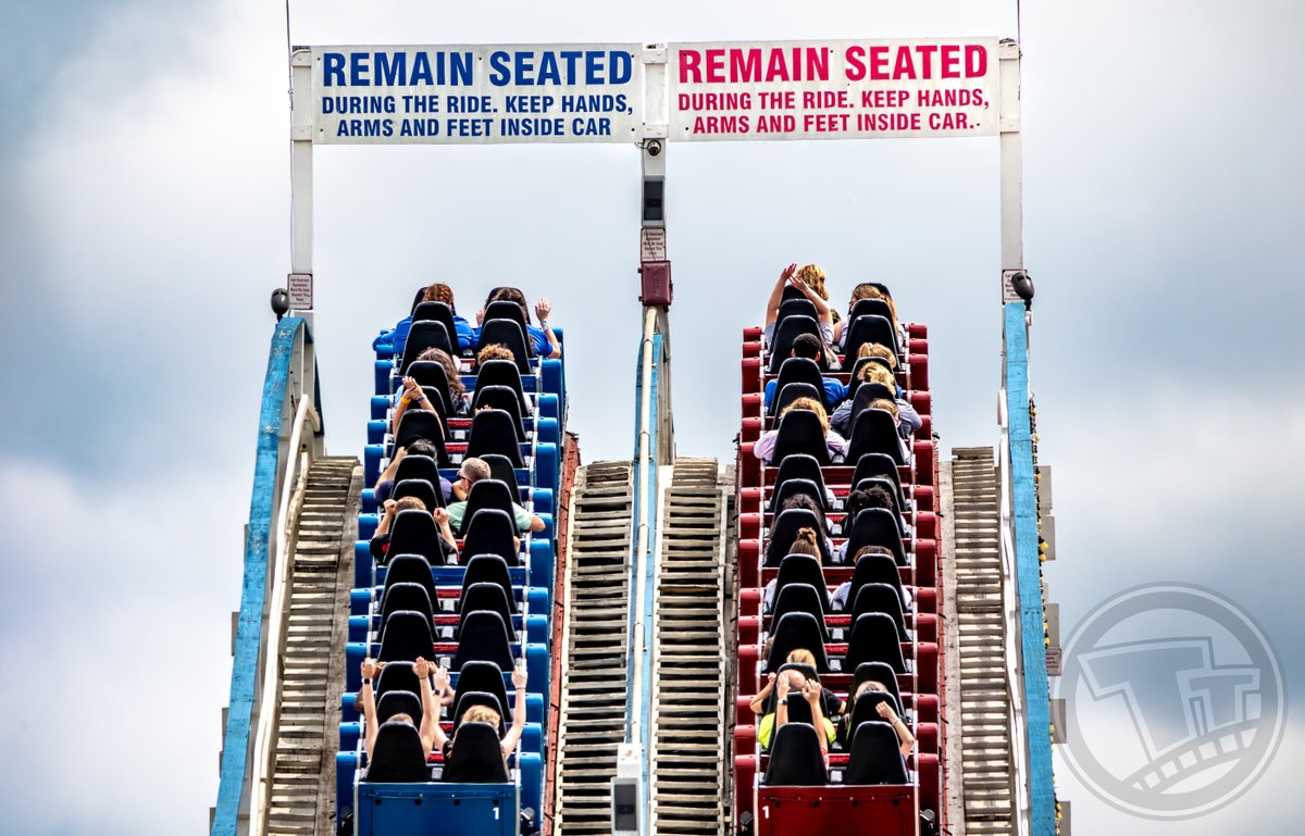 Thrilltography1's tweet image. Racing into the weekend with Racer at @KingsIslandPR.