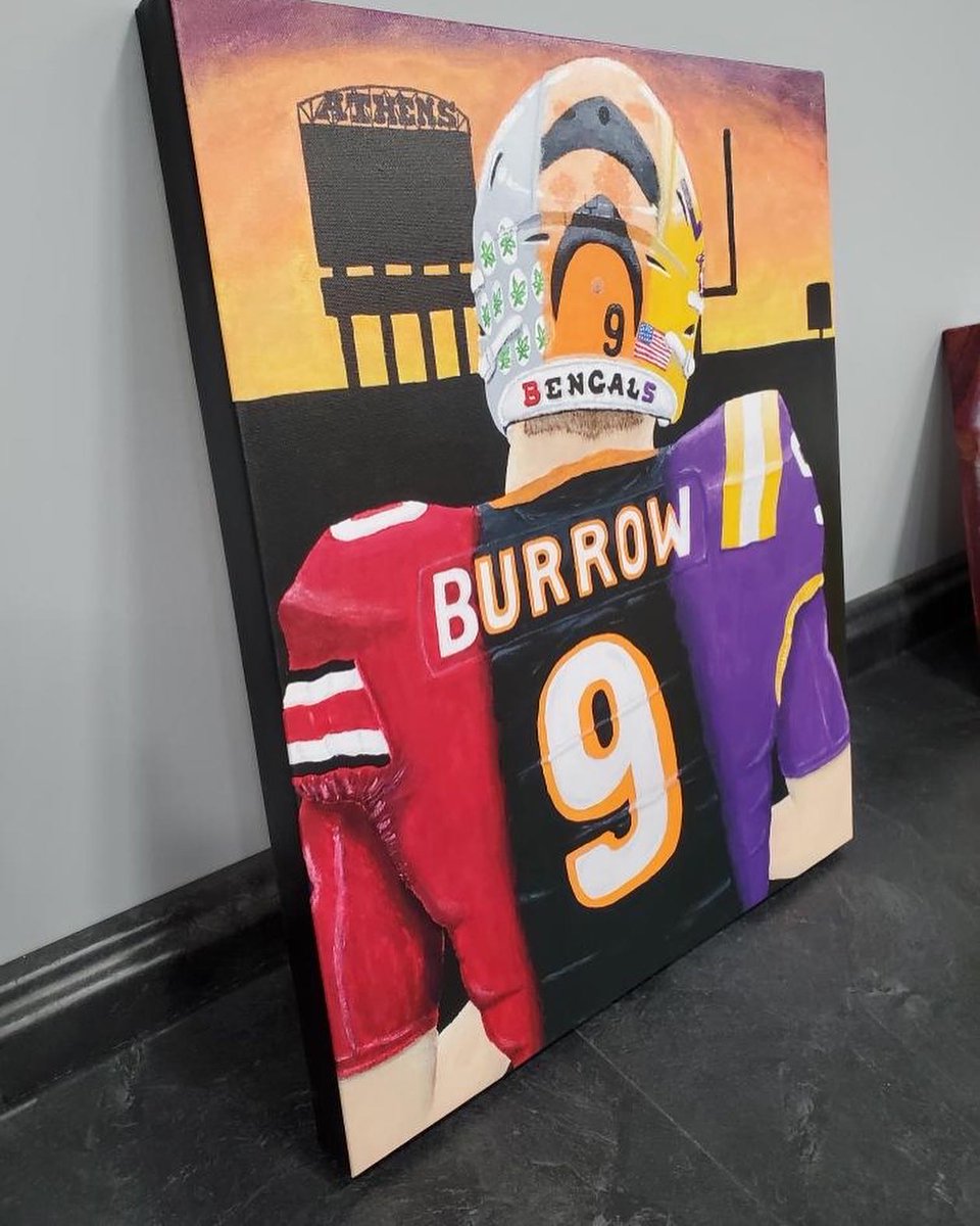 KBArtCincy's tweet image. Training camp is fast approaching.... Need something different for the man cave or to try to get signed. Get some KB Art for your walls. 🔥🔥🔥