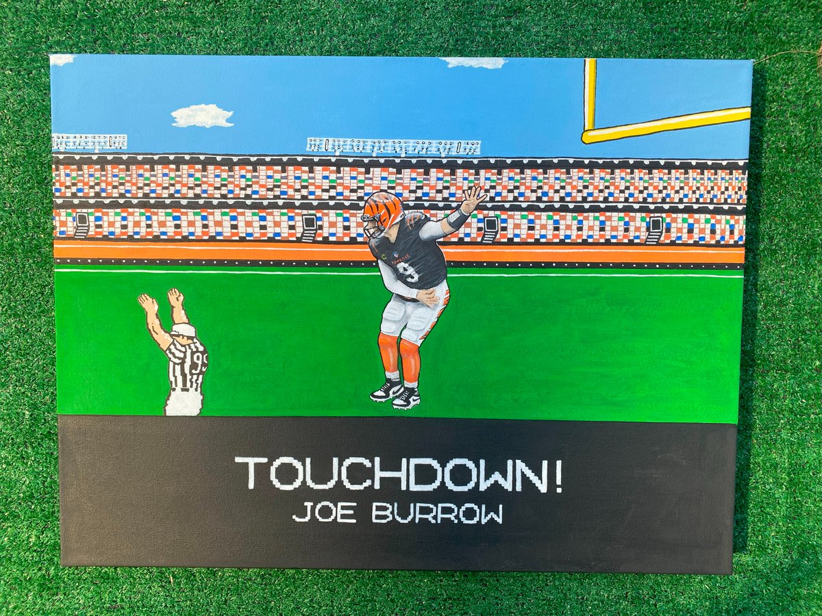 KBArtCincy's tweet image. Training camp is fast approaching.... Need something different for the man cave or to try to get signed. Get some KB Art for your walls. 🔥🔥🔥