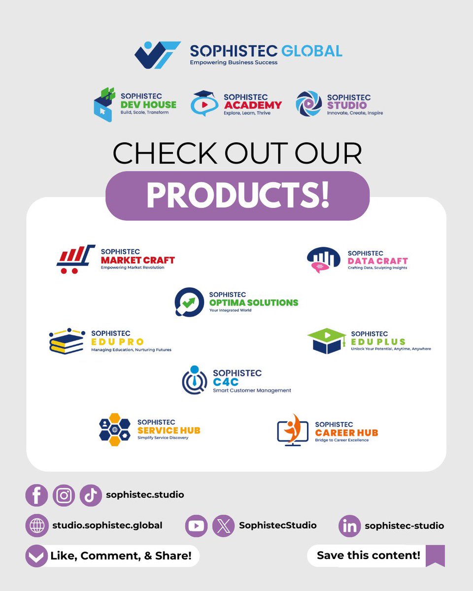 SophistecStudio's tweet image. ⭐ Sophistec Studio 
💡 Innovate. Create. Inspire.
📍 Based in Indonesia 
🌏 Serving Clients Worldwide
🌐 studio.sophistec.global
📬 management@sophistec.global
📞 +886 971 698 284 (TW) +62 851 7301 9500 (ID)

#CreativeAnalytics #DesignWithData #CampaignClarity #MetricsThatMatter