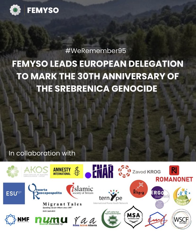 amnestypress (@amnestypress) on Twitter photo Srebrenica stands as a sombre reminder of what can happen when people are dehumanised, when hatred is normalised, & when the world looks away
Genocide is never a spontaneous act
It is the result of othering & denial of humanity
<a href="/amnesty/">Amnesty International</a>, <a href="/FEMYSO/">FEMYSO</a> @ others
femyso.org/press-release-… Srebrenica stands as a sombre reminder of what can happen when people are dehumanised, when hatred is normalised, & when the world looks away
Genocide is never a spontaneous act
It is the result of othering & denial of humanity
<a href="/amnesty/">Amnesty International</a>, <a href="/FEMYSO/">FEMYSO</a> @ others
femyso.org/press-release-…
