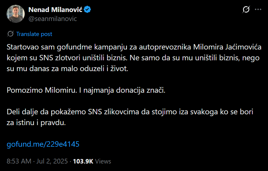 DooNigan's tweet photo. @bravonovisad @seanmilanovic 
Bravo za sve koji su pomogli! 👏

https://t.co/ZoIqtMU5I6 https://t.co/wPA9Z8yO7p