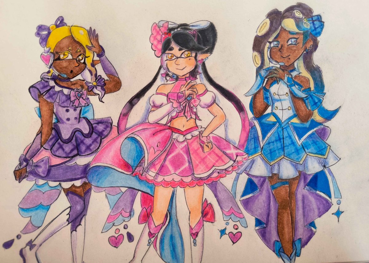 <a href="/sparkleshowtime/">.𖥔 ݁𝓰เ² ♪</a> I was thinking on drawing Callie as Cure Kiss for these reasons, but I've already drawn her as Cure Idol before, so idk