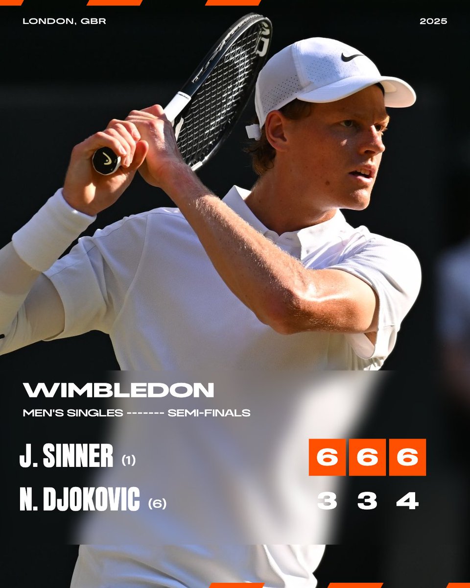 JANNIK SINNER INTO HIS FIRST WIMBLEDON FINAL 🇮🇹

#Wimbledon