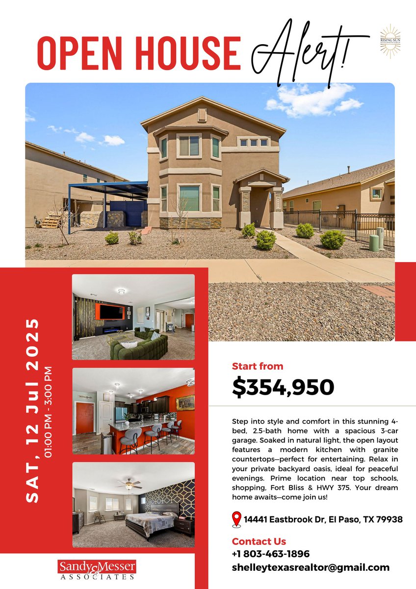 Shelley Carnegie- Waring (@_realtorshelley) on Twitter photo Join me for an open house tour this ๐๐๐ญ๐ฎ๐ซ๐๐๐ฒ, ๐๐ฎ๐ฅ๐ฒ ๐๐, ๐๐๐๐ at 14441 Eastbrook Dr, El Paso TX, ๐๐ซ๐จ๐ฆ ๐:๐๐ ๐๐ ๐ญ๐จ ๐:๐๐ ๐๐ at this stunning 4-bedroom, 2.5-bath home priced at $354,950! ๐
๐ฒ See you there!
๐ (803) 463- 1896 Join me for an open house tour this ๐๐๐ญ๐ฎ๐ซ๐๐๐ฒ, ๐๐ฎ๐ฅ๐ฒ ๐๐, ๐๐๐๐ at 14441 Eastbrook Dr, El Paso TX, ๐๐ซ๐จ๐ฆ ๐:๐๐ ๐๐ ๐ญ๐จ ๐:๐๐ ๐๐ at this stunning 4-bedroom, 2.5-bath home priced at $354,950! ๐
๐ฒ See you there!
๐ (803) 463- 1896