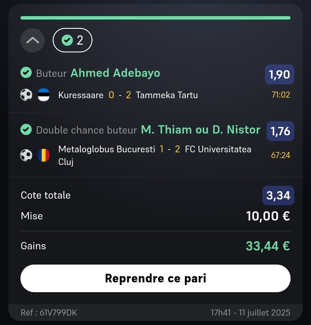 Côté à <a href="/3/">Blair</a>,34 ça passe crème dans le Canal ✅😎

t.me/+-PHhJ50H2uNhZ…

#TeamParieur #TeamParieurs #Pronos