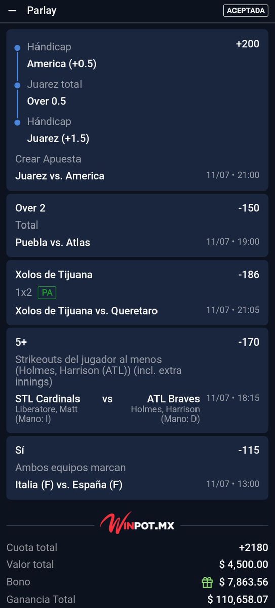ElToroPicks_'s tweet photo. Le hice algunas modificaciones al parlay comunal. 👌

❤️ Y 🔁 para jubilarnos todos. https://t.co/rVZs6WgWcj