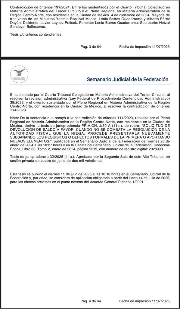 JuanMarcosDav's tweet photo. Raza:

Muy buzos con sus solicitudes de devoluciones de saldo a favor ISR.

Jurisprudencia de la 2a Sala SCJN publicada HOY: https://t.co/COtslOnFw8