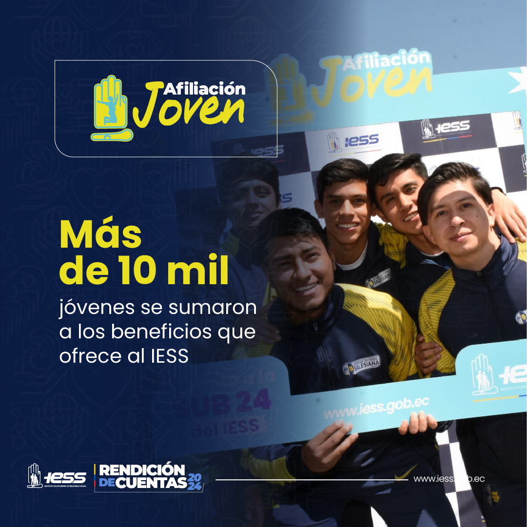 #RendiciónDeCuentasIESS2024 | ✅Con el programa #AfiliaciónJovenIESS recaudamos más de USD 3 millones