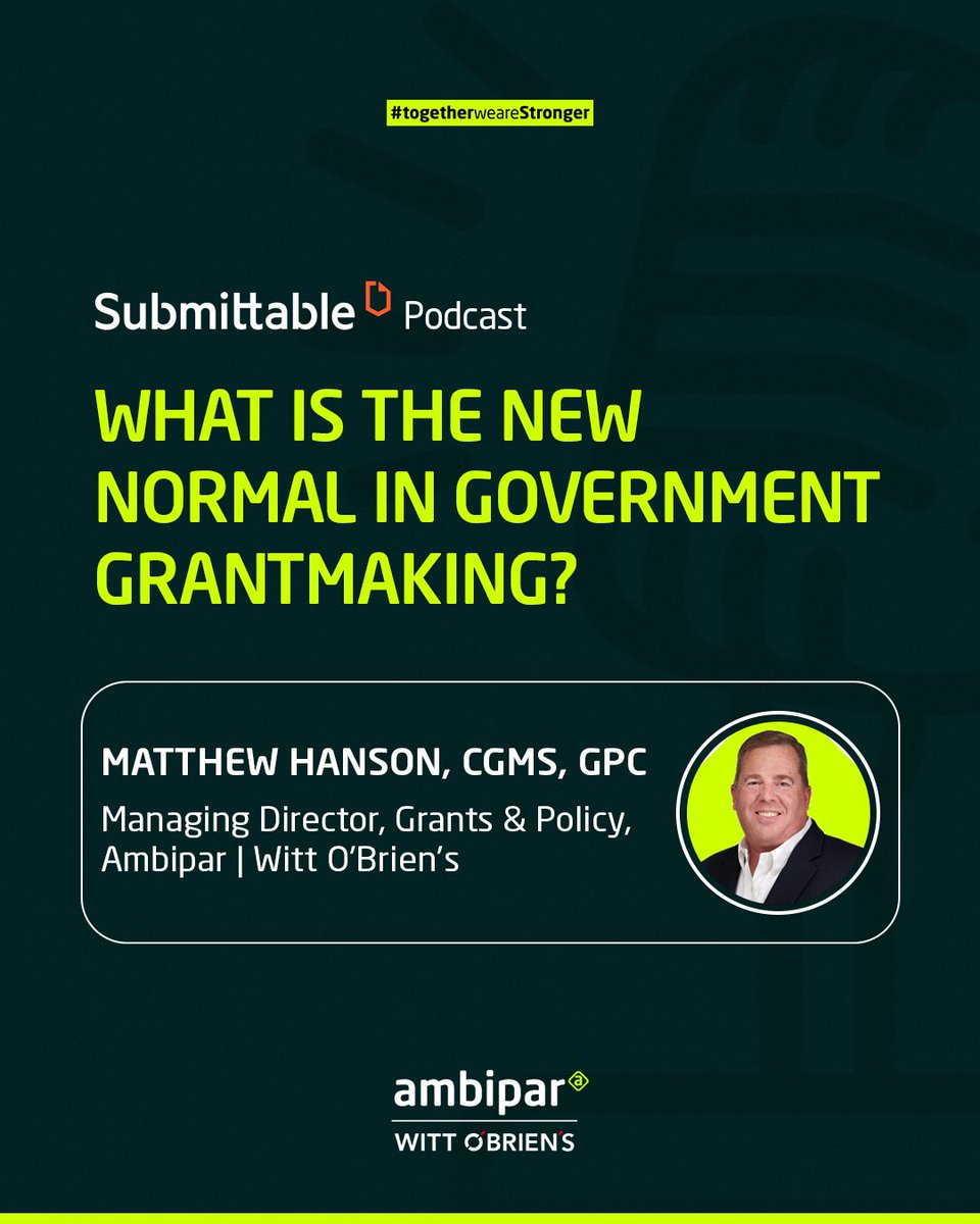 “Grants aren’t just paperwork — they’re public impact in motion.”
That’s the insight shared by our Managing Director, Matt Hanson, in the latest episode of Submittable’s Impact Audio.

With more than three decades leading federal grant programs, Matt offers a candid view on the