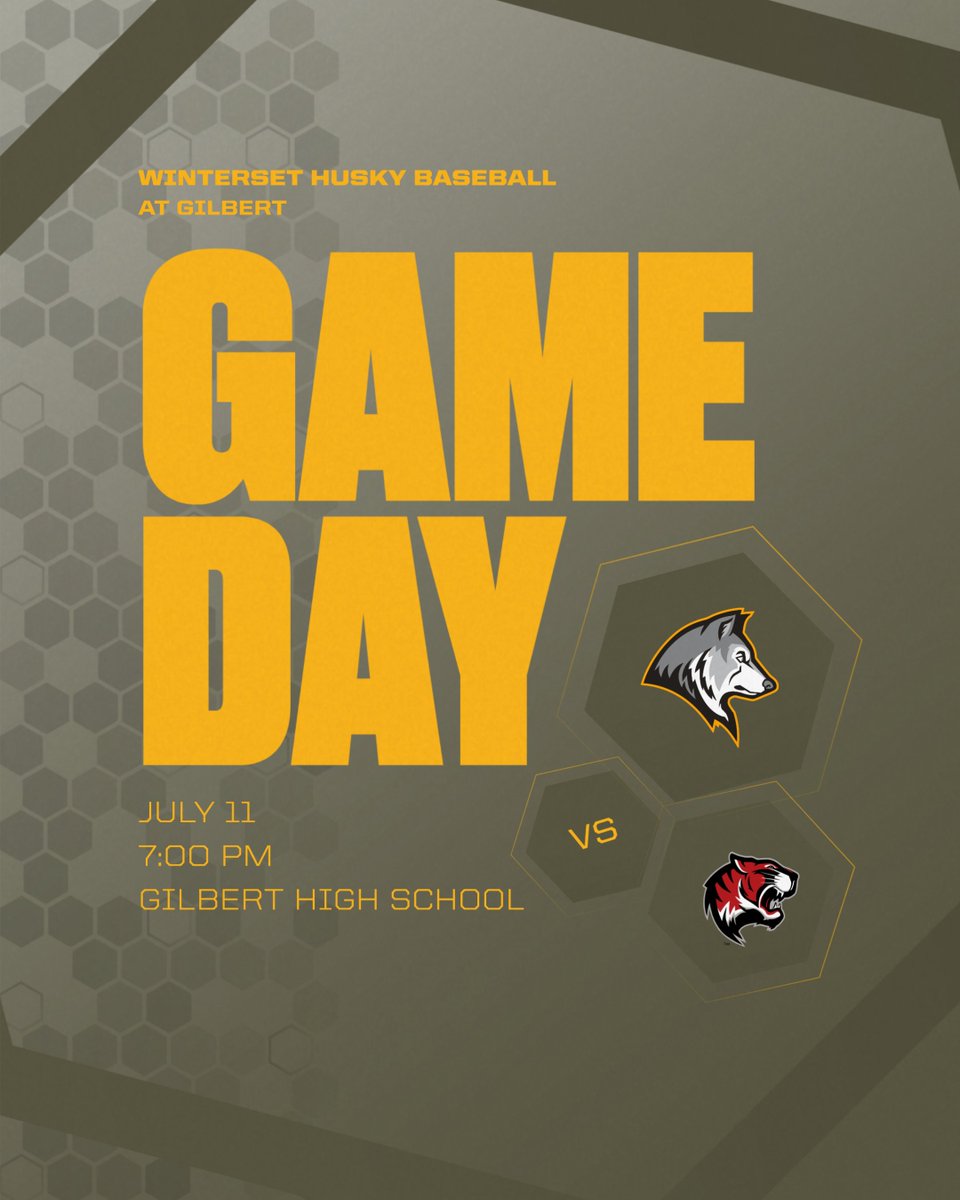 WintersetHusky's tweet image. 🚨 Baseball Start Time Change - 7:00 pm 🚨

⚾️ Winterset at Gilbert Baseball
📍 Gilbert High School
⏰ 7:00 pm
🎟️ iahsaa.org/tickets/
📺 youtube.com/channel/UCrAGn…