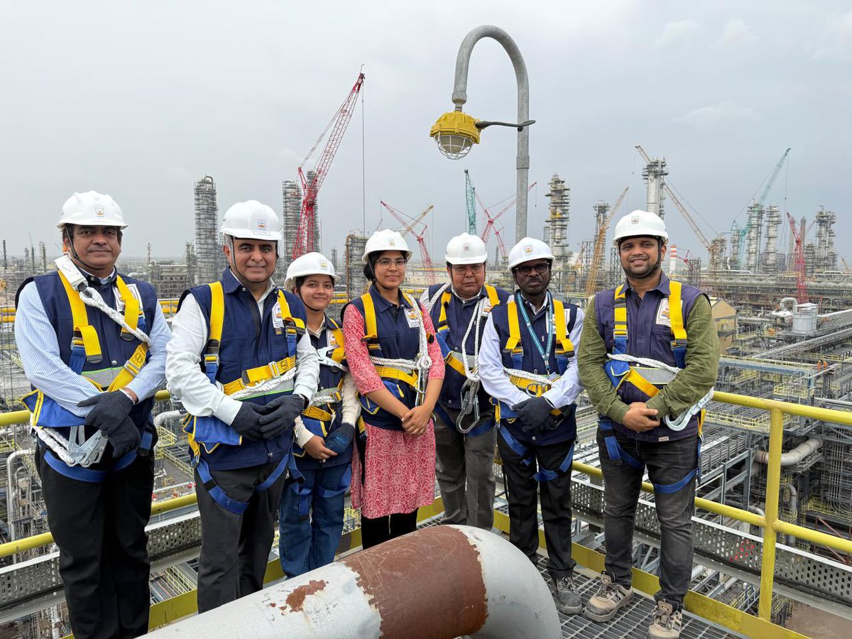 On  July 11, 2025, our  C&amp;MD  visited the Dual Feed Cracker Unit (DFCU) furnaces at the Rajasthan Refinery Project (RRP) Complex. Demonstrating exemplary commitment to site engagement, he  ascended to the top platform of the furnaces with requisite safety protocols. The platform