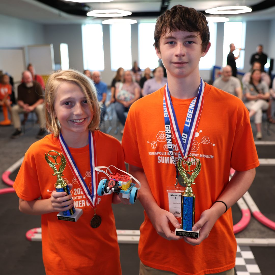 IMSMuseum's tweet image. The first summer camp in IMS Museum history is complete! Thank you to everyone who participated in "Robo Racers" this week. The campers built LEGO robots and then coded them to autonomously go around a track in the fastest time.