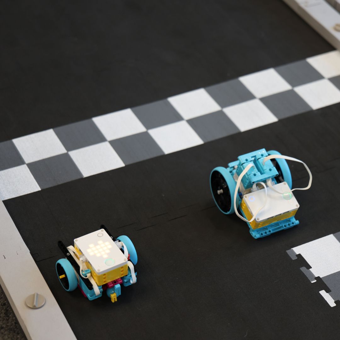IMSMuseum's tweet image. The first summer camp in IMS Museum history is complete! Thank you to everyone who participated in "Robo Racers" this week. The campers built LEGO robots and then coded them to autonomously go around a track in the fastest time.