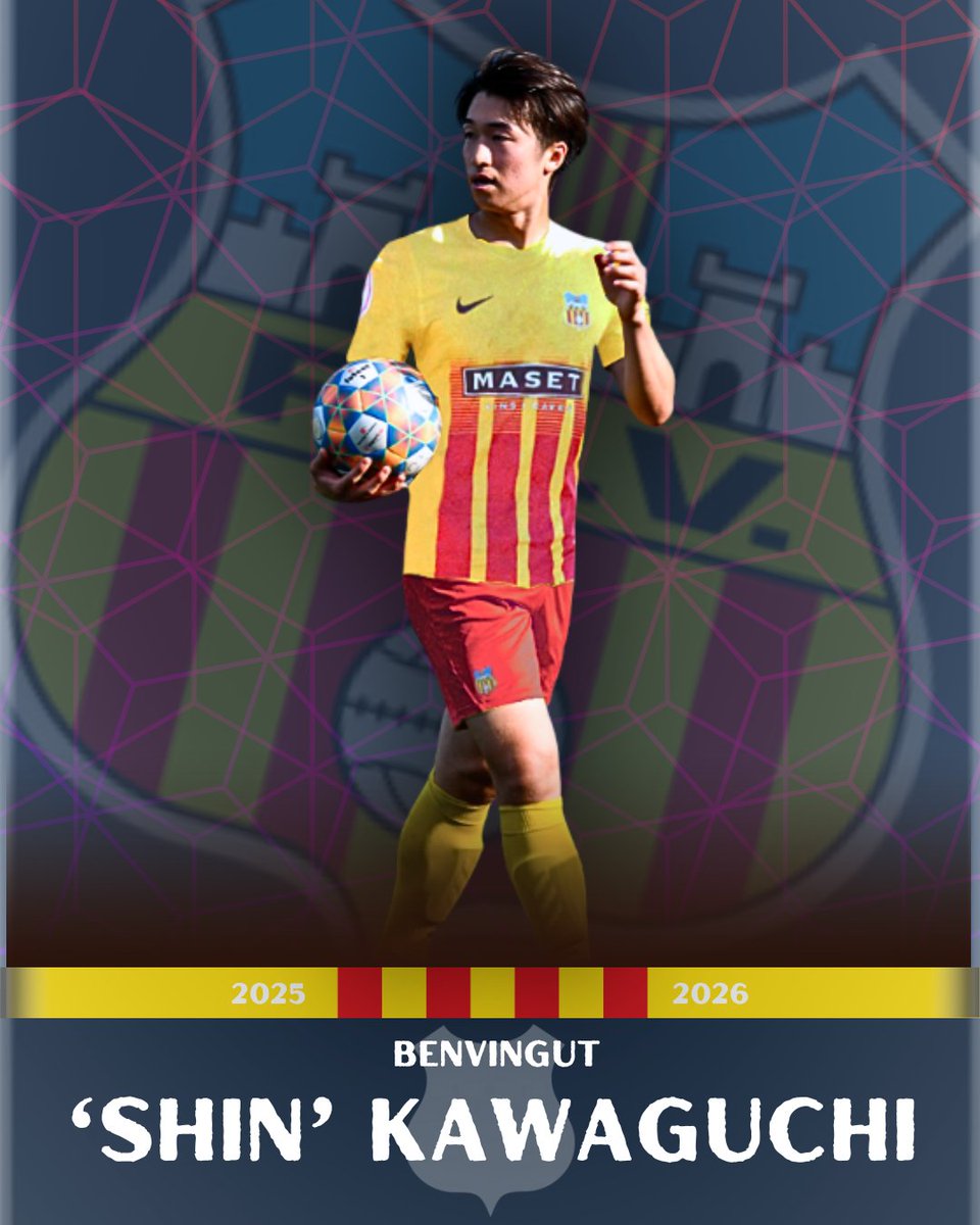 ✅ 'SHIN' KAWAGUCHI, nou jugador del FC Vilafranca

🇯🇵Lateral dret, nascut al Japó fa 25 anys, que arriba procedent de l'At. Sant Just. Treball, sacrifici i qualitat al servei del degà.

Benvingut a la teva nova casa, 'Shin'!!!🔴🟡

#AnemAlCamp
#LligaElit #futbolcat
